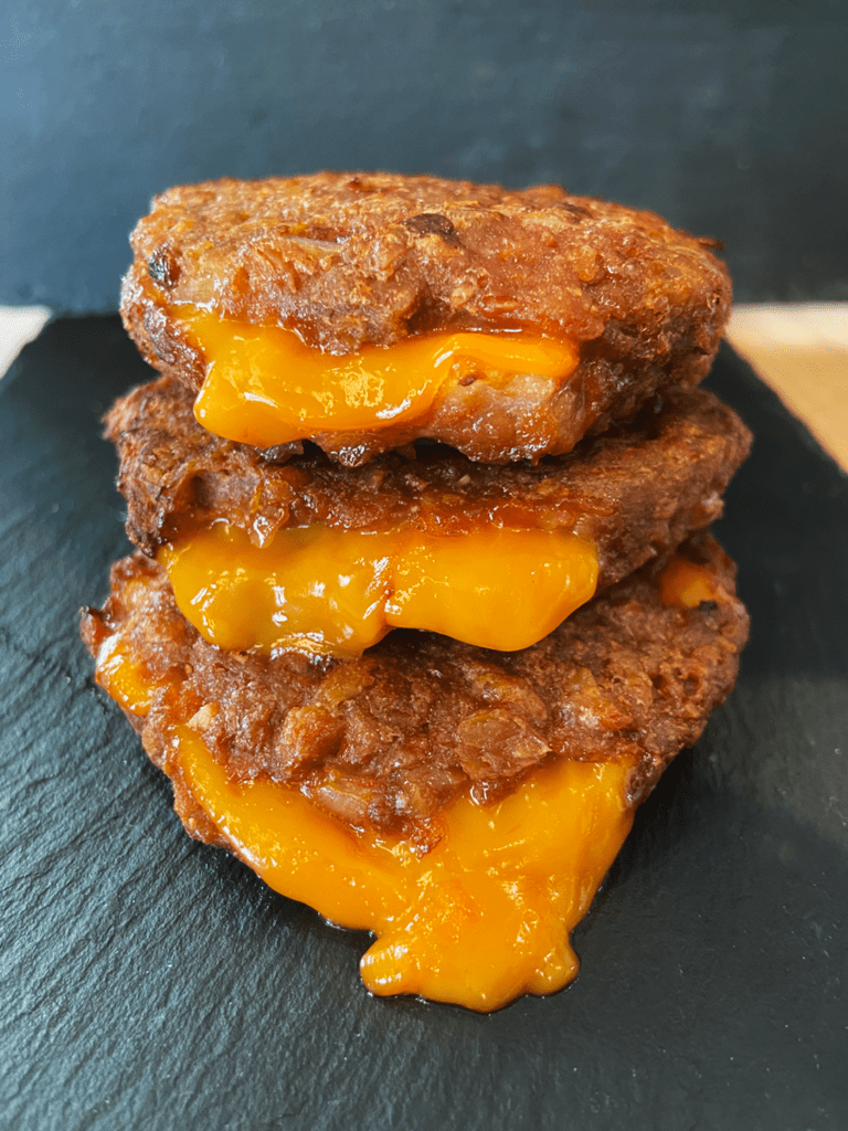 air fried beyond burgers stuffed with cheese
