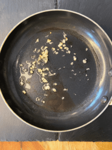 garlic and water in a pan