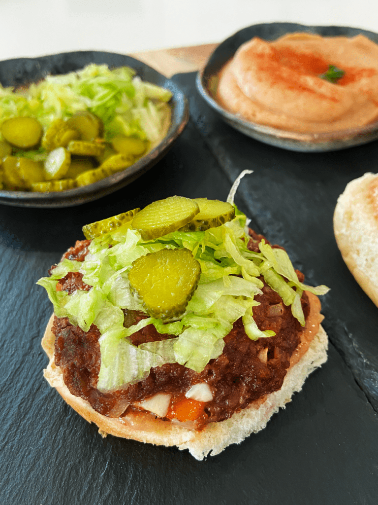 air fried beyond burger Big Mac sliders