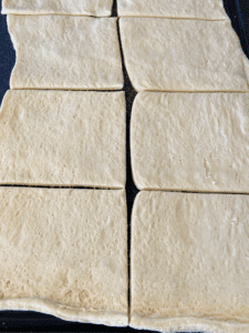 cut Pillsbury crescent dough sheets