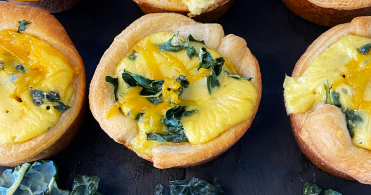 Easy Vegan Just Egg Quiche Cups – Mini kale and cheddar