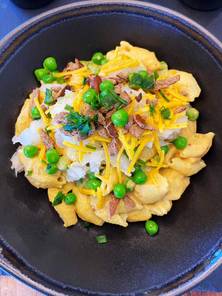 loaded Irish vegan Mac and cheese with Guinness cheese sauce