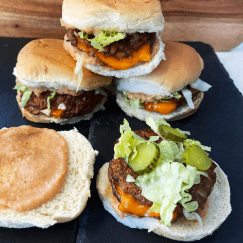 air fryer beyond burger big mac sliders