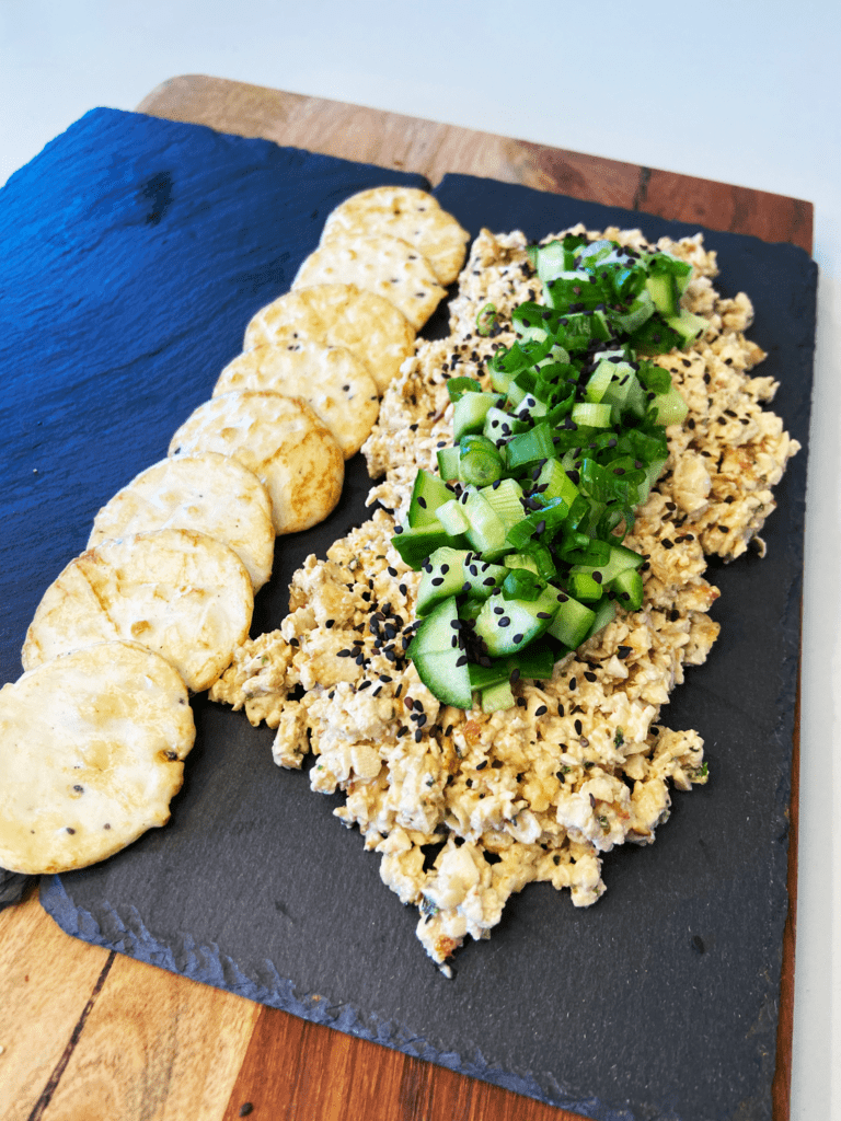 vegan spicy tuna snack plate for for vegan dinner party starters