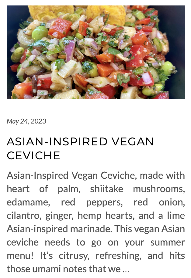 link for Asian-inspired vegan ceviche recipe