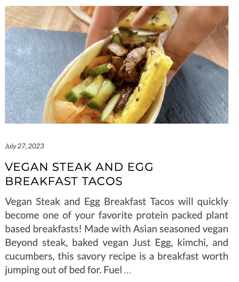 link for vegan steak and egg breakfast tacos