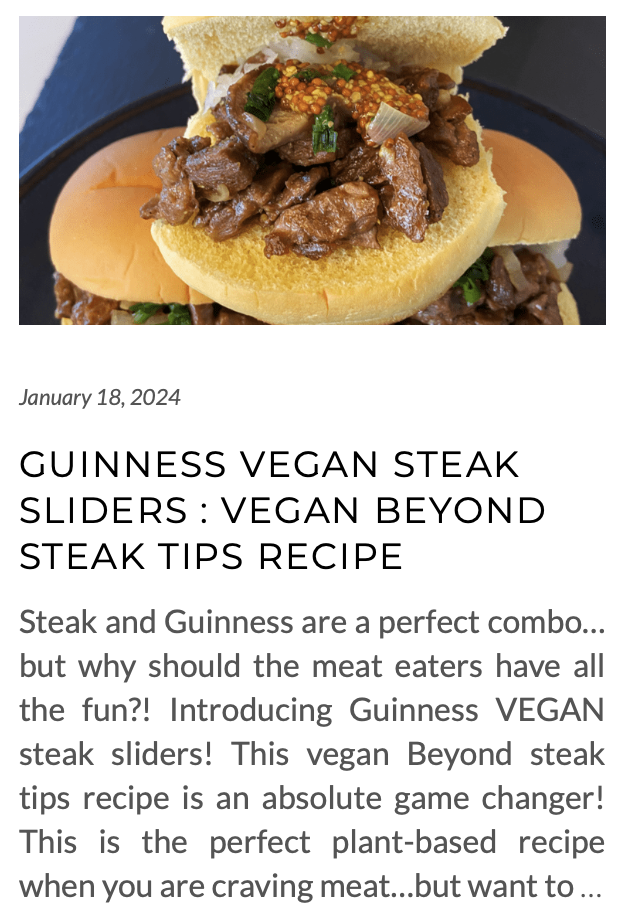 link for Guinness vegan sliders recipe