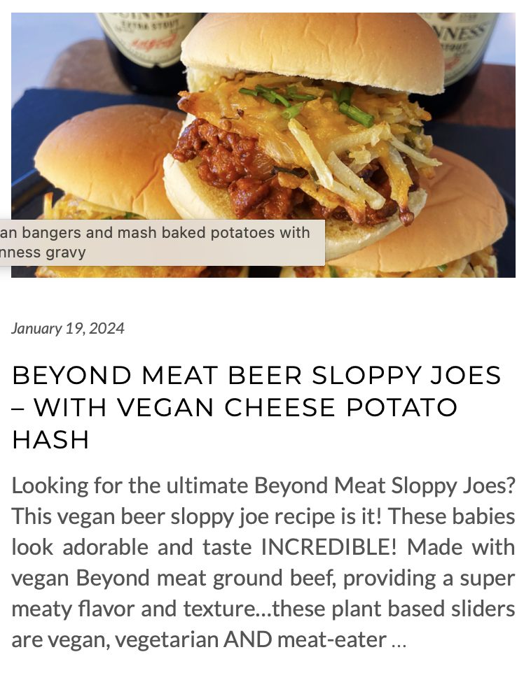 link for vegan beyond meat beer sloppy joes