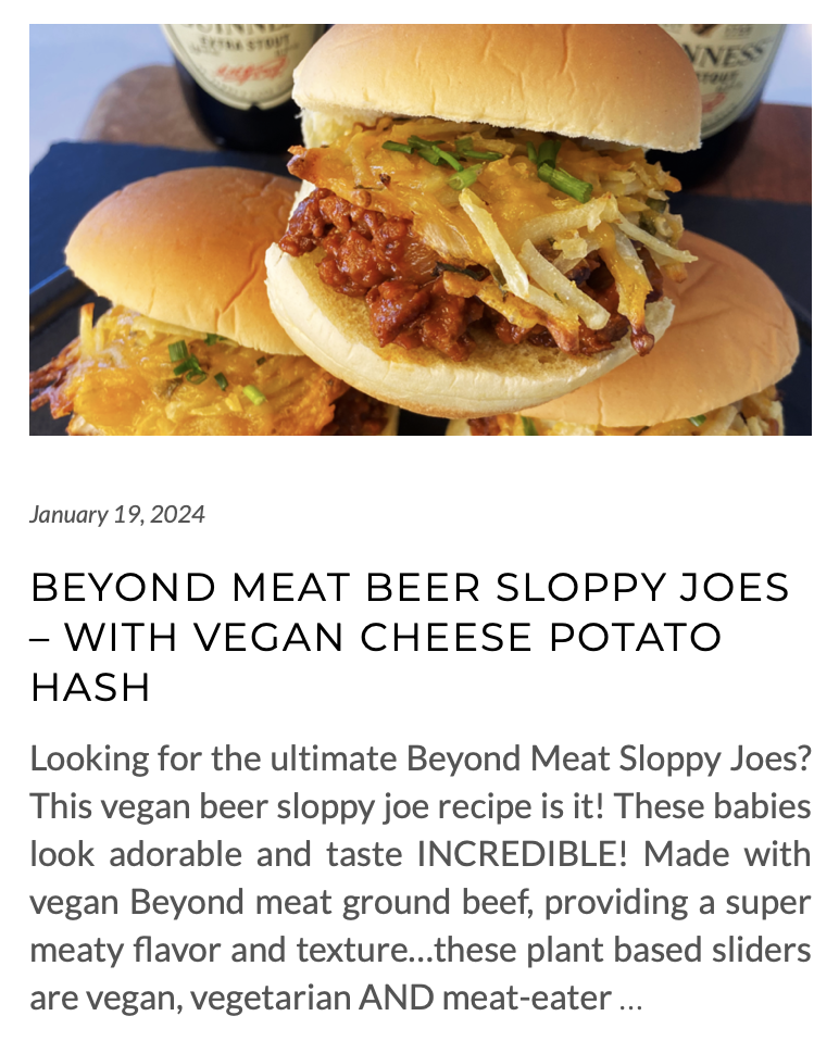 link for beyond meat sloppy Joes recipe