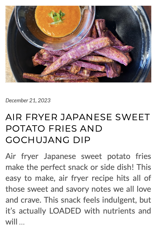 link for air fryer Japanese sweet potato fries