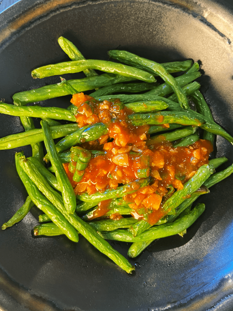 air fryer green beans with spicy Gochujang sauce Olive You So Matcha
