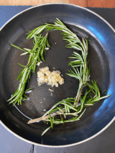 Ingredients for the rosemary salad dressing