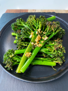 air fryer tenderstem broccoli with garlic soy sauce