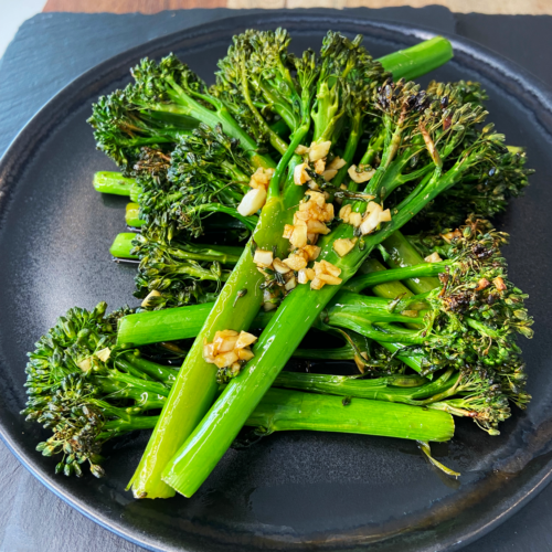 air fryer tenderstem broccoli with garlic soy sauce