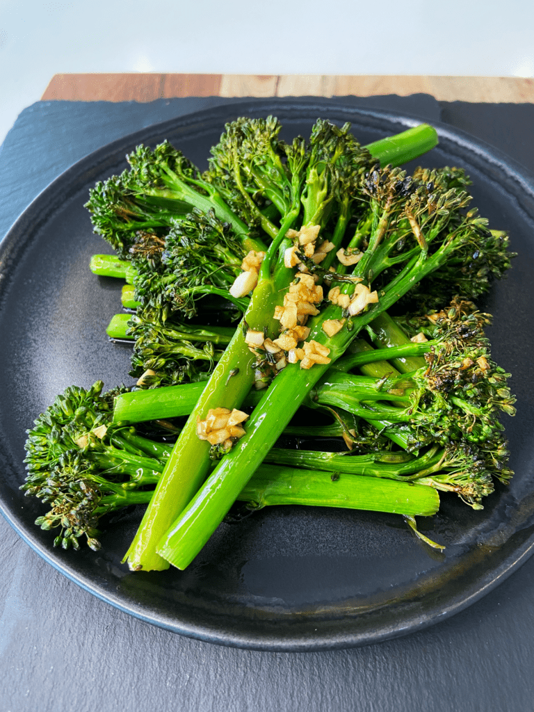 air fryer tenderstem broccoli (broccolini) with garlic soy Olive You