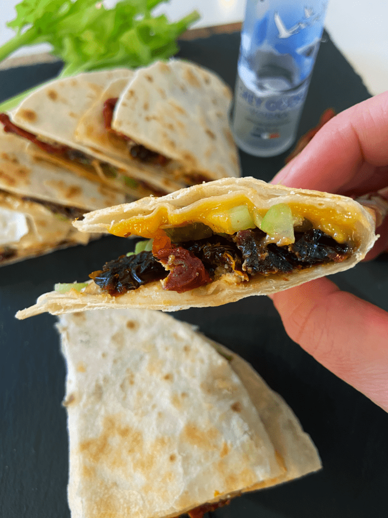 Vegan Bloody Mary Quesadillas