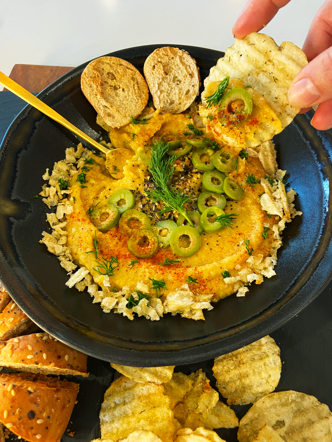 vegan deviled egg dip