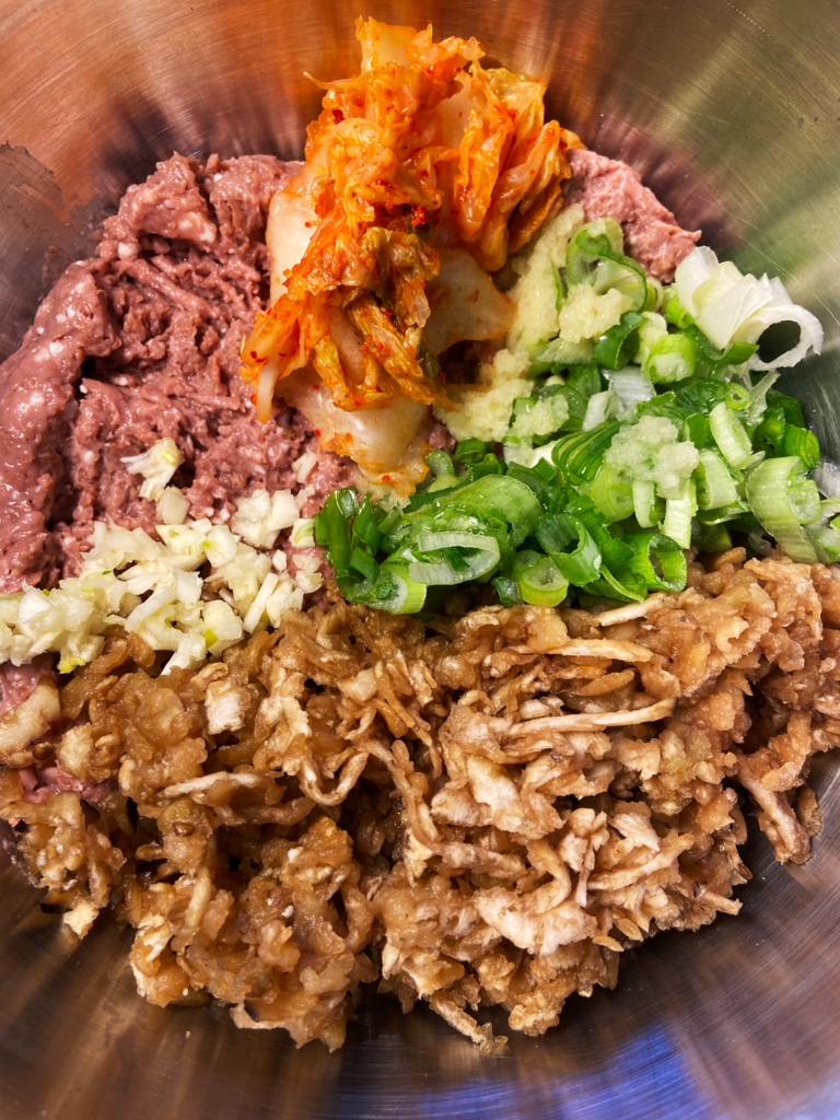 ingredients for air fryer beyond meatballs in bowl