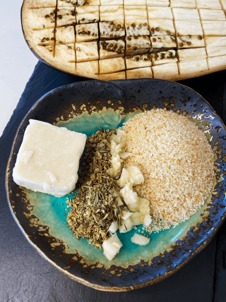 ingredients for vegan garlic butter