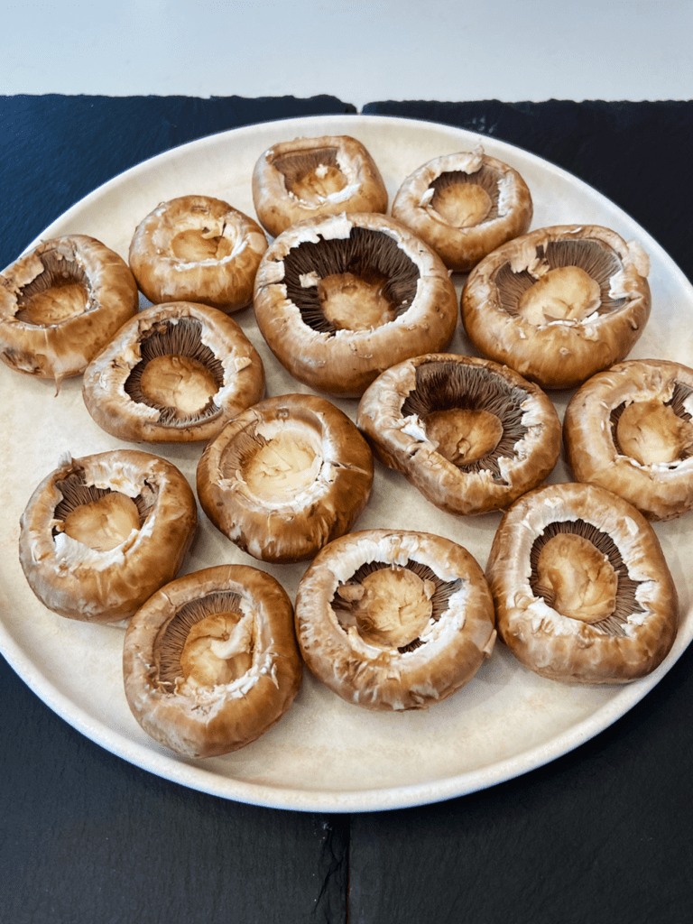 de-stemmed mushrooms for air fryer Indian recipe