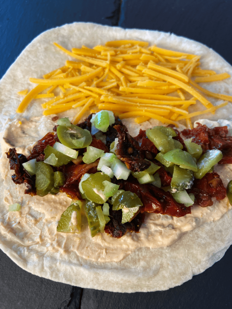 Vegan Bloody Mary Quesadillas before cooking