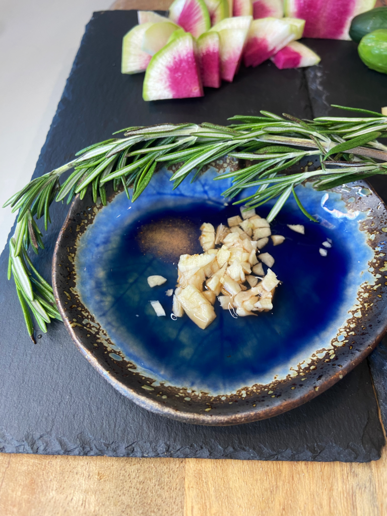 ingredients for rosemary dressing