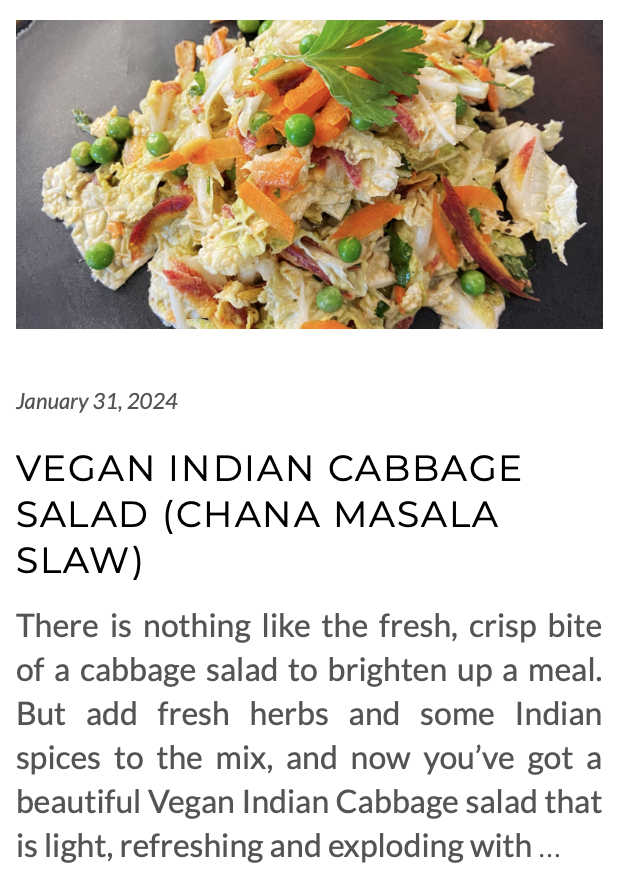 link for vegan Indian cabbage salad