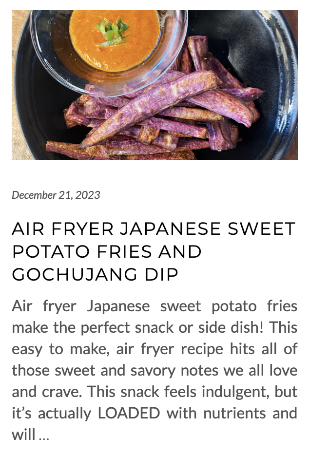 link for Japanese sweet potato fries