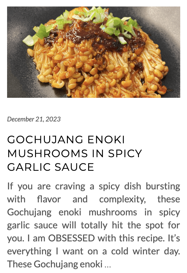 link for Gochujang enoki mushrooms