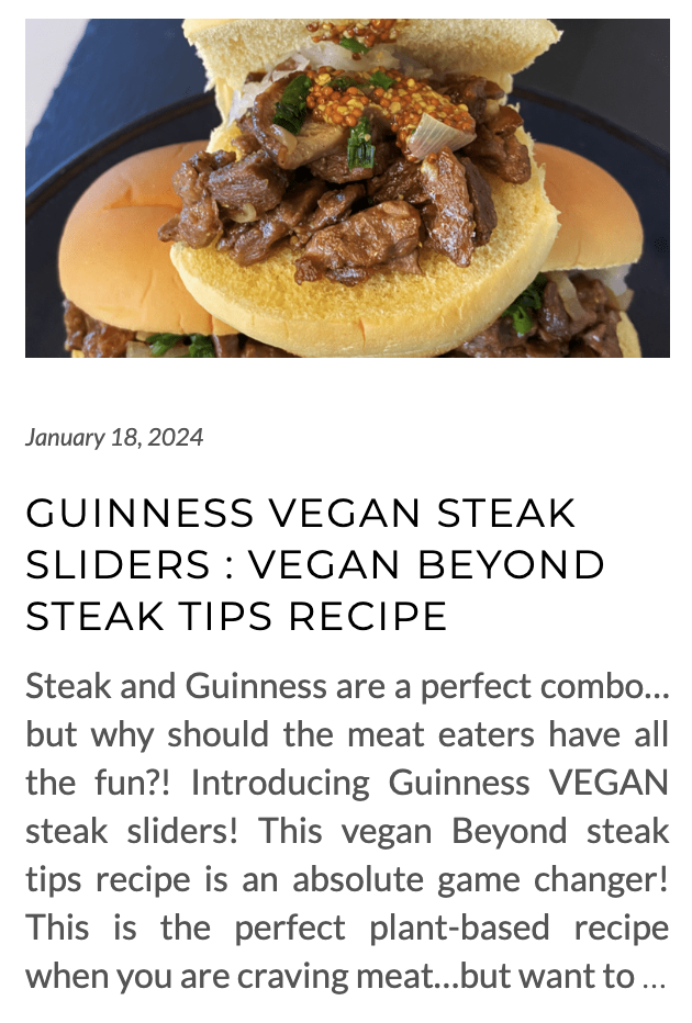 link for Guinness vegan steak sliders