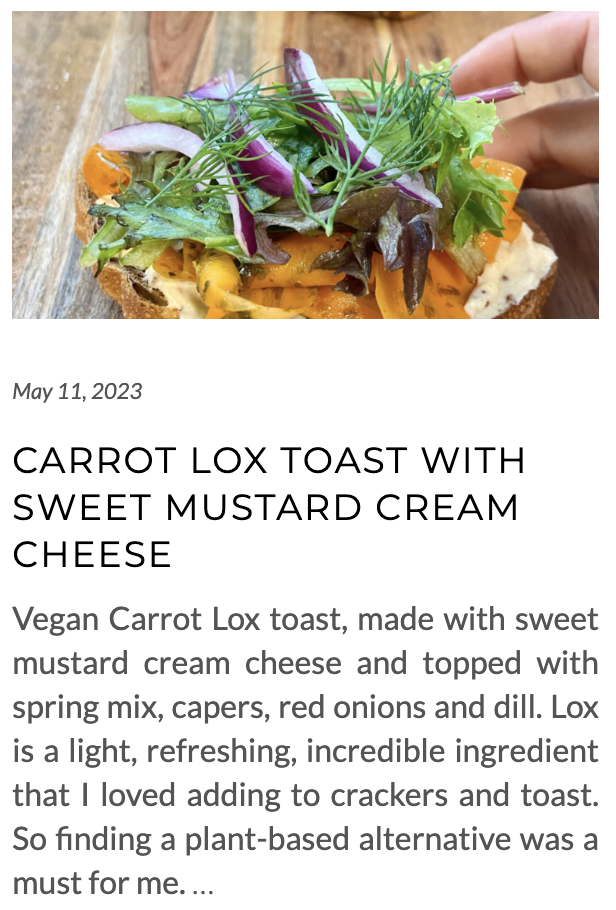 link for carrot lox toast