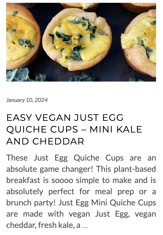 link for vegan just egg quiche cups