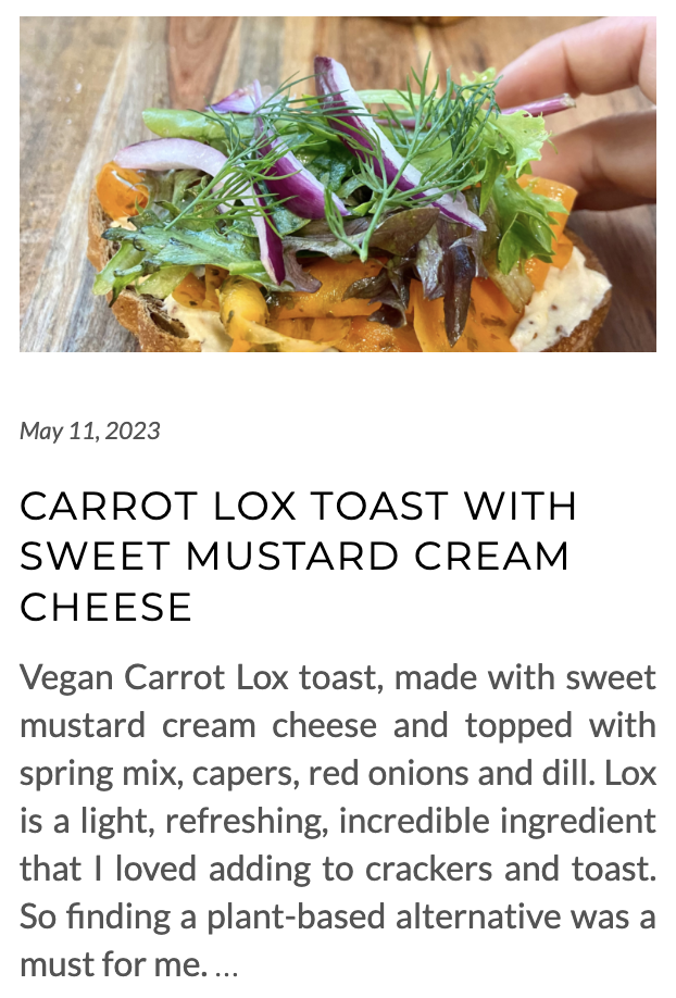 link for carrot lox toast