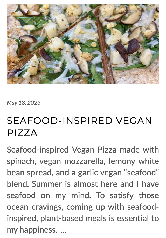 link for vegan seafood-inspired pizza