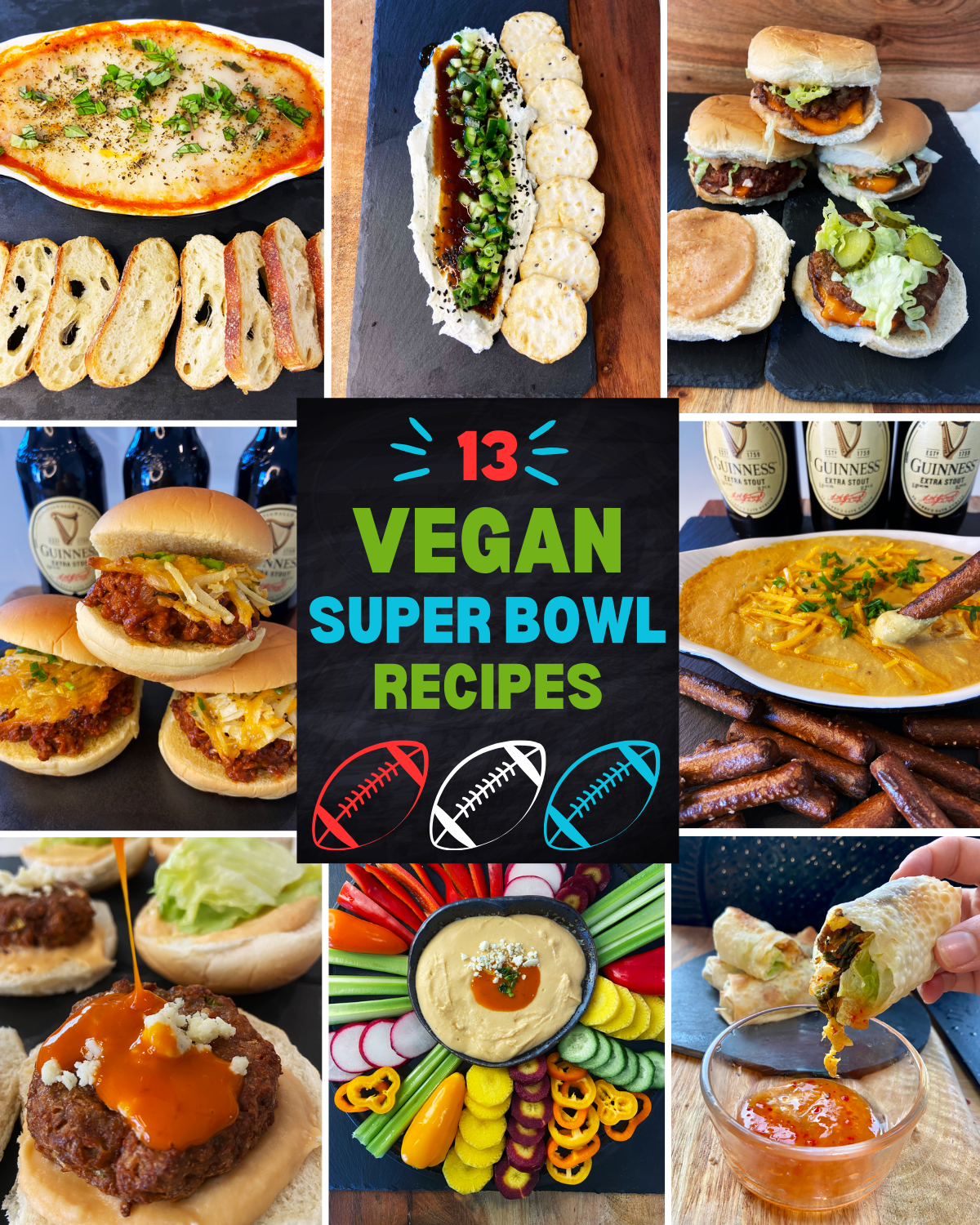 13 dairy free super bowl recipes : vegan game day food