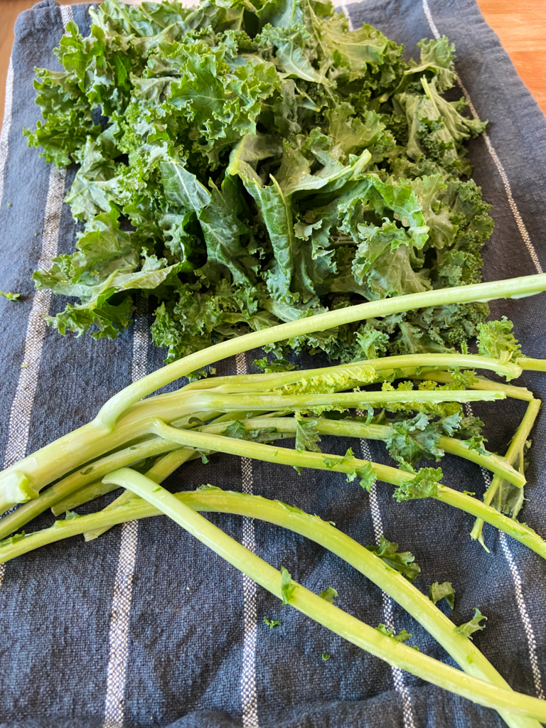 de-stemmed kale