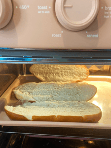 toasting pretzel buns