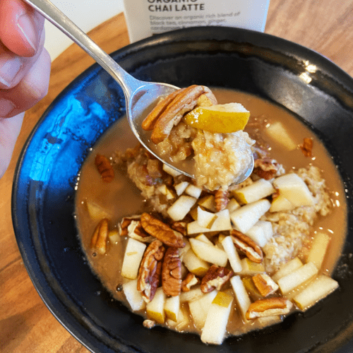 chai latte steel cut oats