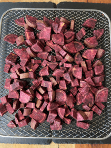 air fryer purple sweet potatoes before cooking