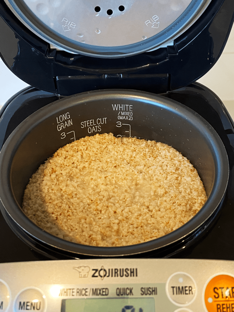 steel cut oats in rice cooker