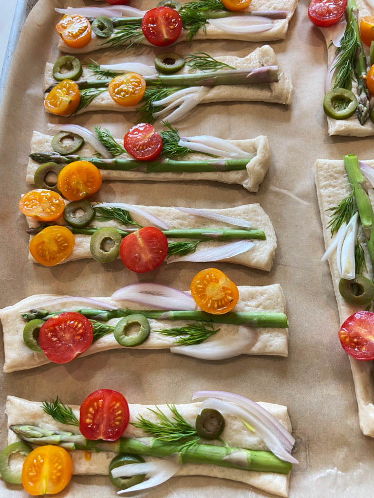 Garden Breadsticks before baking