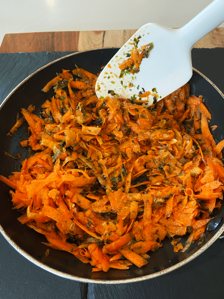 mixing carrot lox