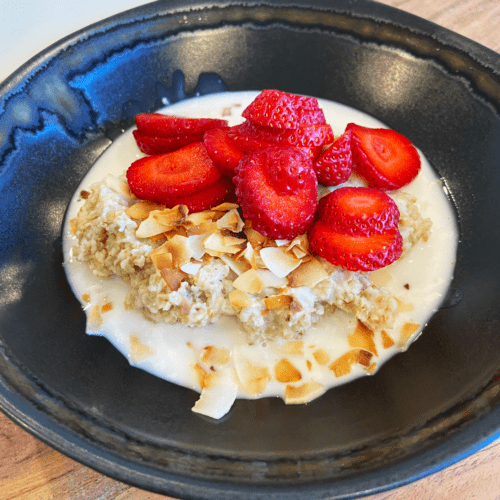 toasted coconut steel cut oats