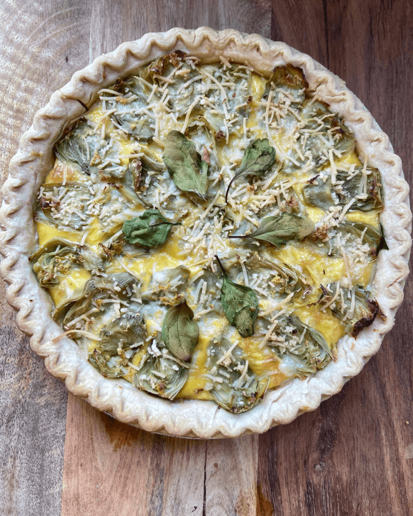 vegan loaded quiche  for vegan easter brunch buffet