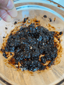 black garlic mix in a bowl