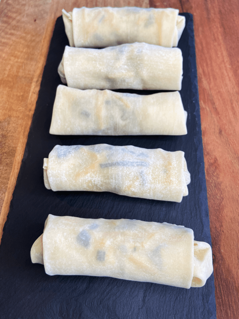 Guinness Beyond Steak Egg Rolls uncooked