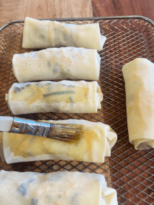 adding oil to vegan Guinness beyond steak egg rolls