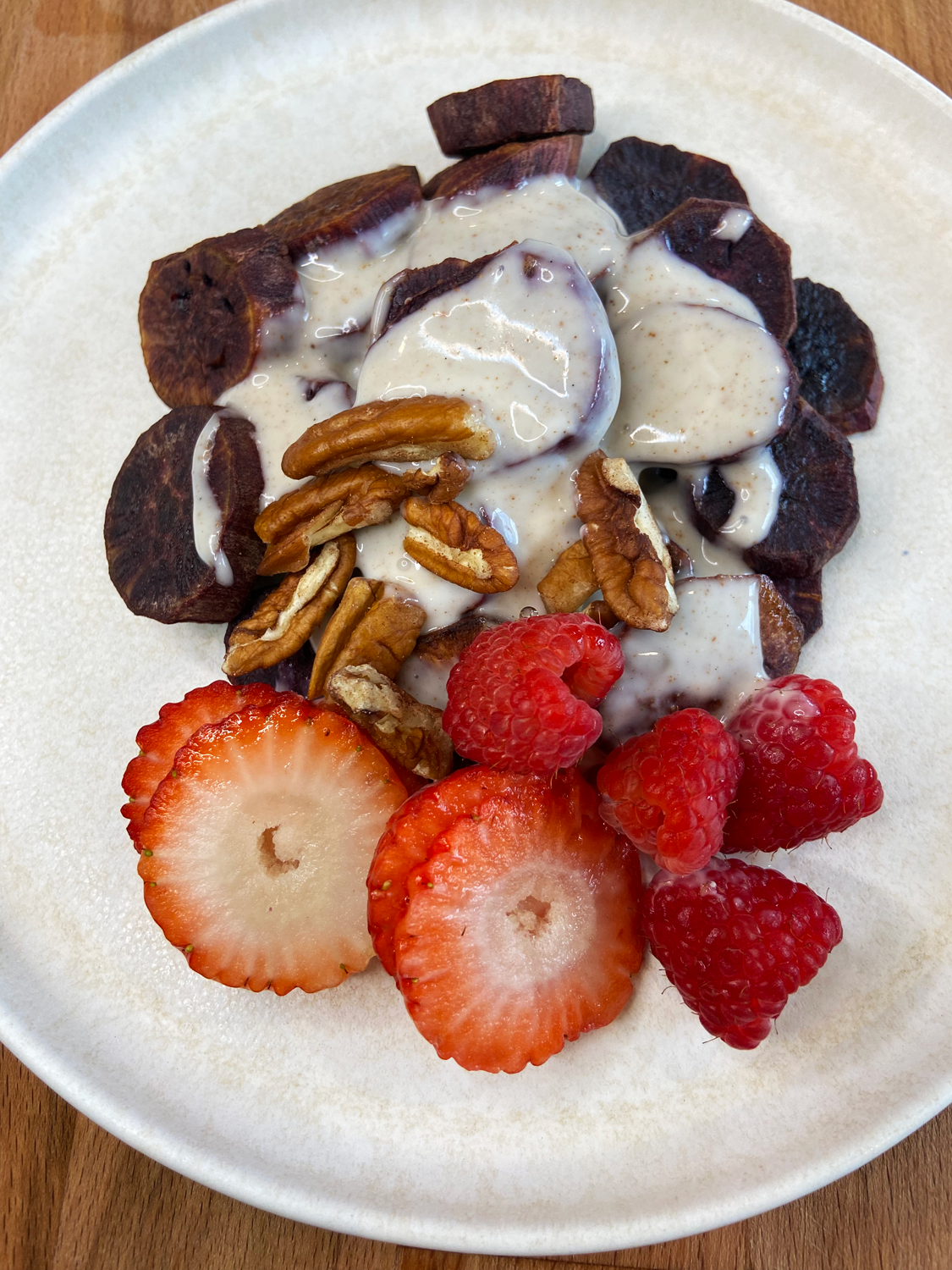 BREAKFAST AIR FRYER PURPLE POTATOES (pancake substitute)