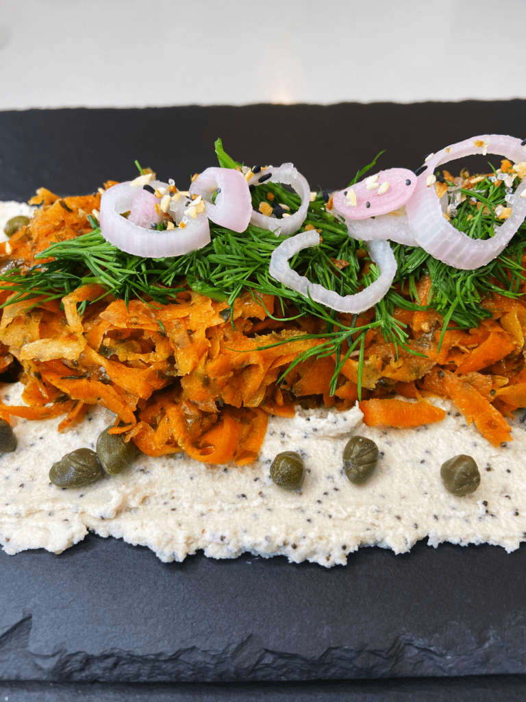 carrot lox vegan dip