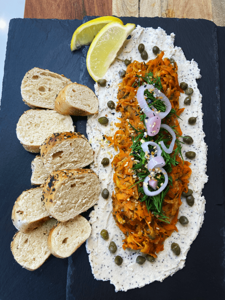 vegan carrot lox dip recipe